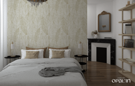 Rénovation d'une chambre à Loire Authion en mélangeant l'ancien et le moderne.